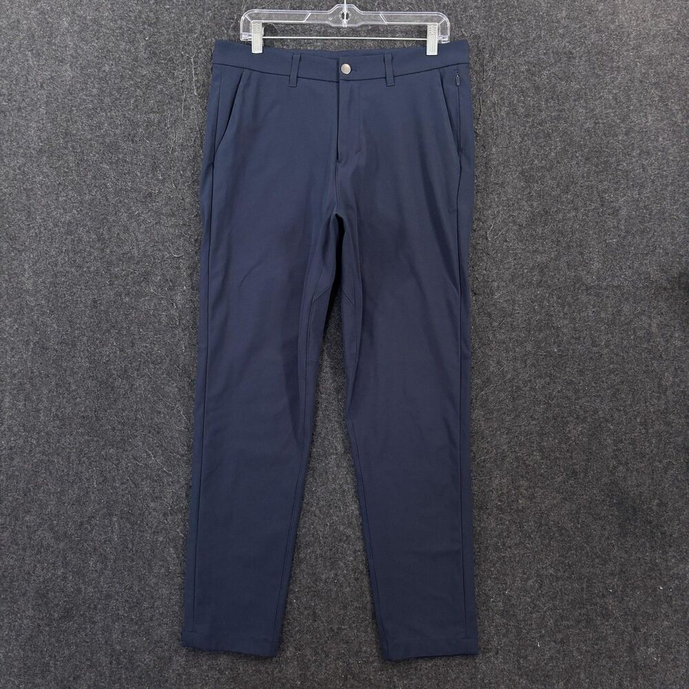 Lululemon Commission Slim Pants Men's 32x29 Navy Blue Stretch 5 Pocket Chino